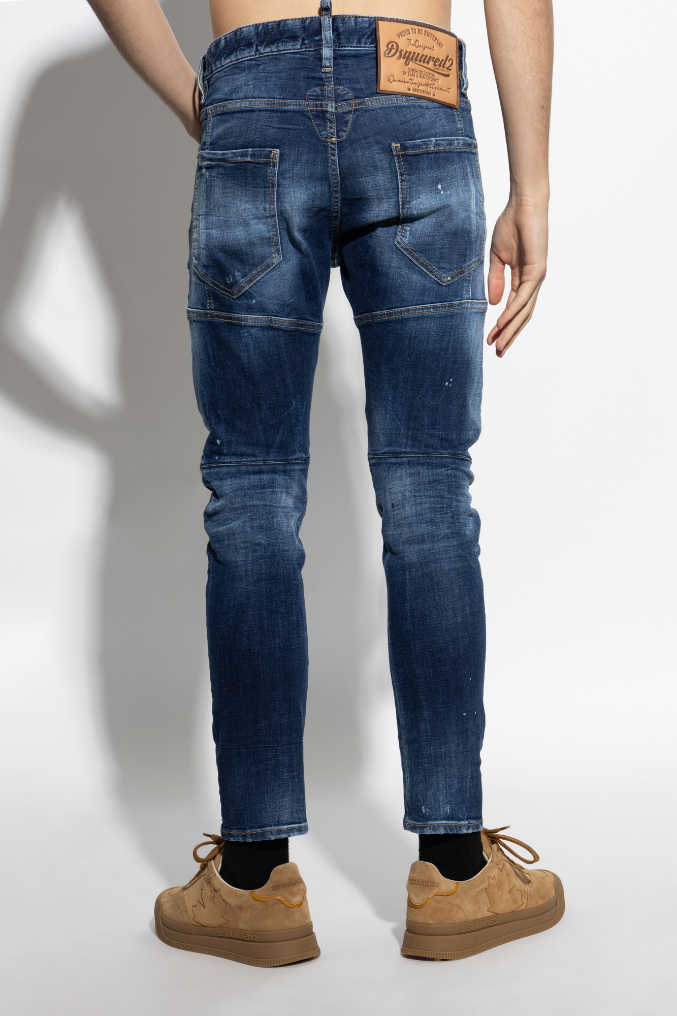 Dsquared² Tidy Biker Jeans Iconic Ripped Denim Pants 5